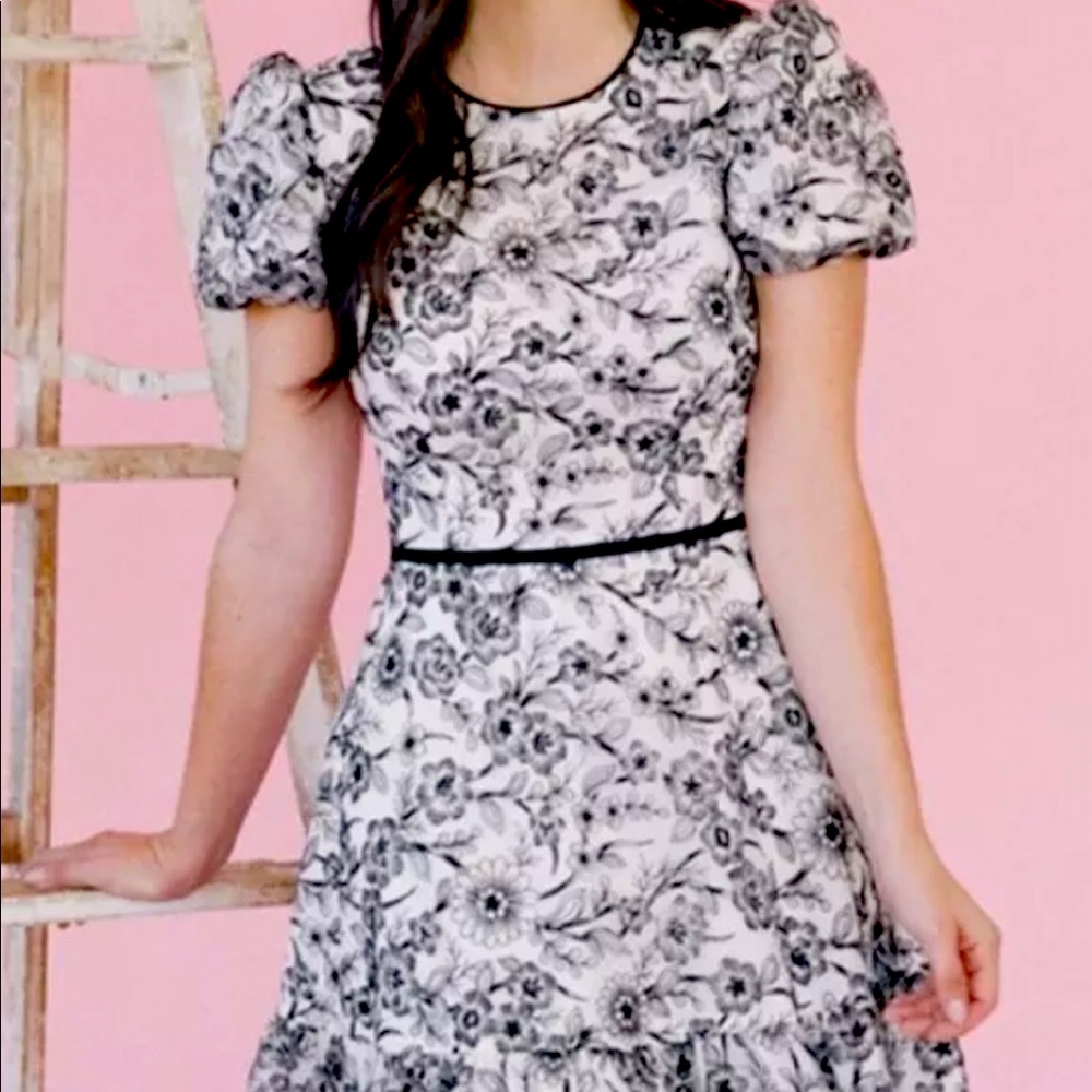 Gal meets Glam Viola Raffia embroidery dress